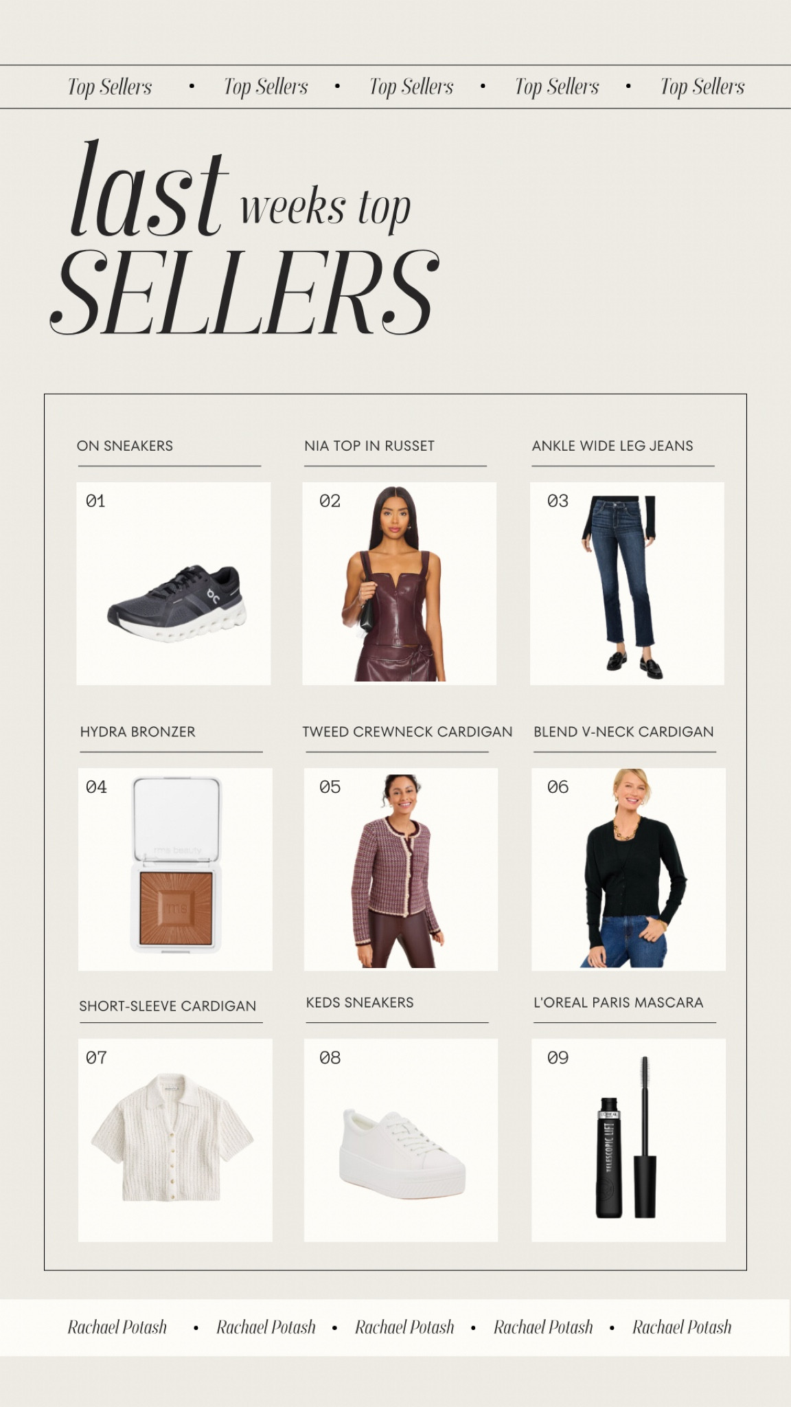 Last week top sellers! 

