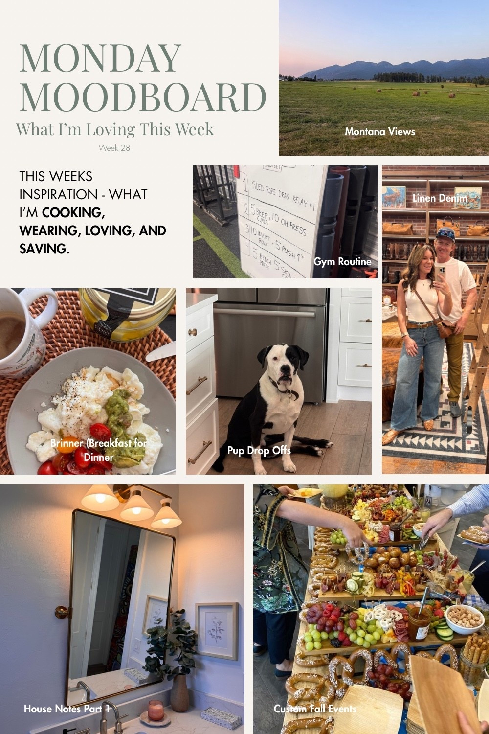 Week 28 Monday Moodboard blog is live on my website 🤍 

🔗 My favorites this week:

Linen Denim by @abercrombie 
Coastal House Lighting 
Oktoberfest Inspired Catering things I’m buying