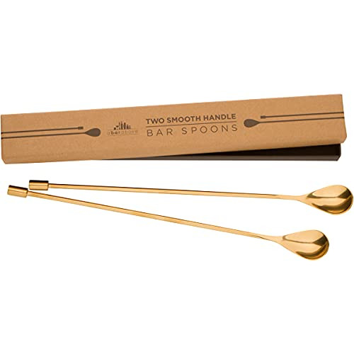 A Bar Above Gold Bar Spoon Set – Smooth Handle Long Spoons for Stirring & Layering for Cocktail Set – Gold Bar Set for Drinks – Basic Professional or Home Bar Accessories (2 Pcs) | Amazon (US)