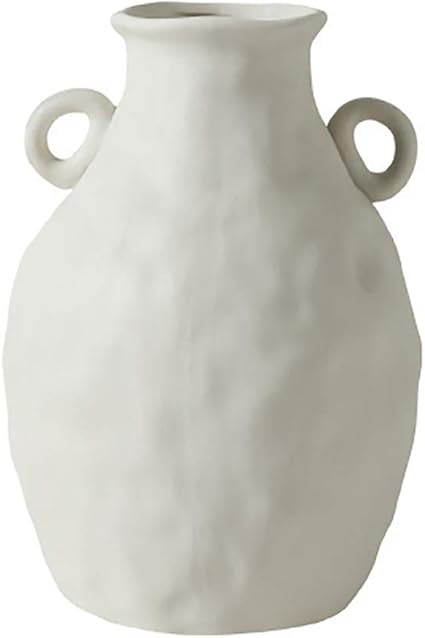 Sunormi White Ceramic Minimalist Vase Modern Artistic Vases Flowers Vases for Home Table Shelf De... | Amazon (US)