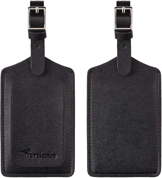 Travelambo Luggage Tag Faux Leather for Suitcase Women Kids Funny Cute | Amazon (US)