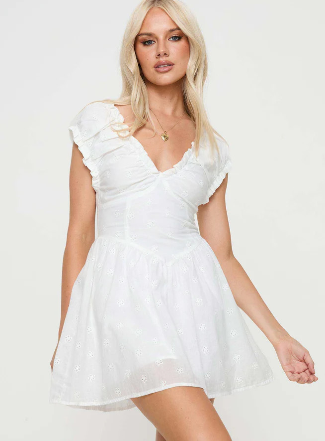 Otilia Mini Dress White | Princess Polly US