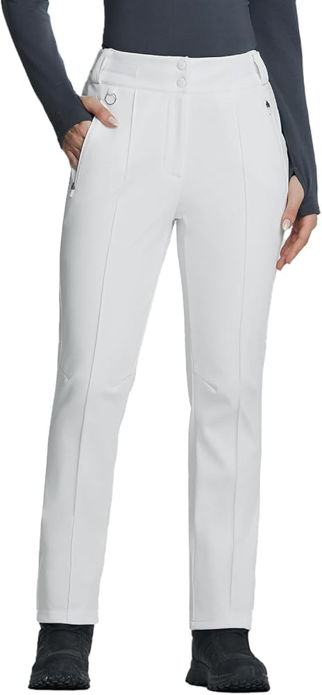 baleaf Women's Snow Pants Fleece Lined Waterproof Softshell Insulated Thermal Winter Pants with P... | Amazon (US)