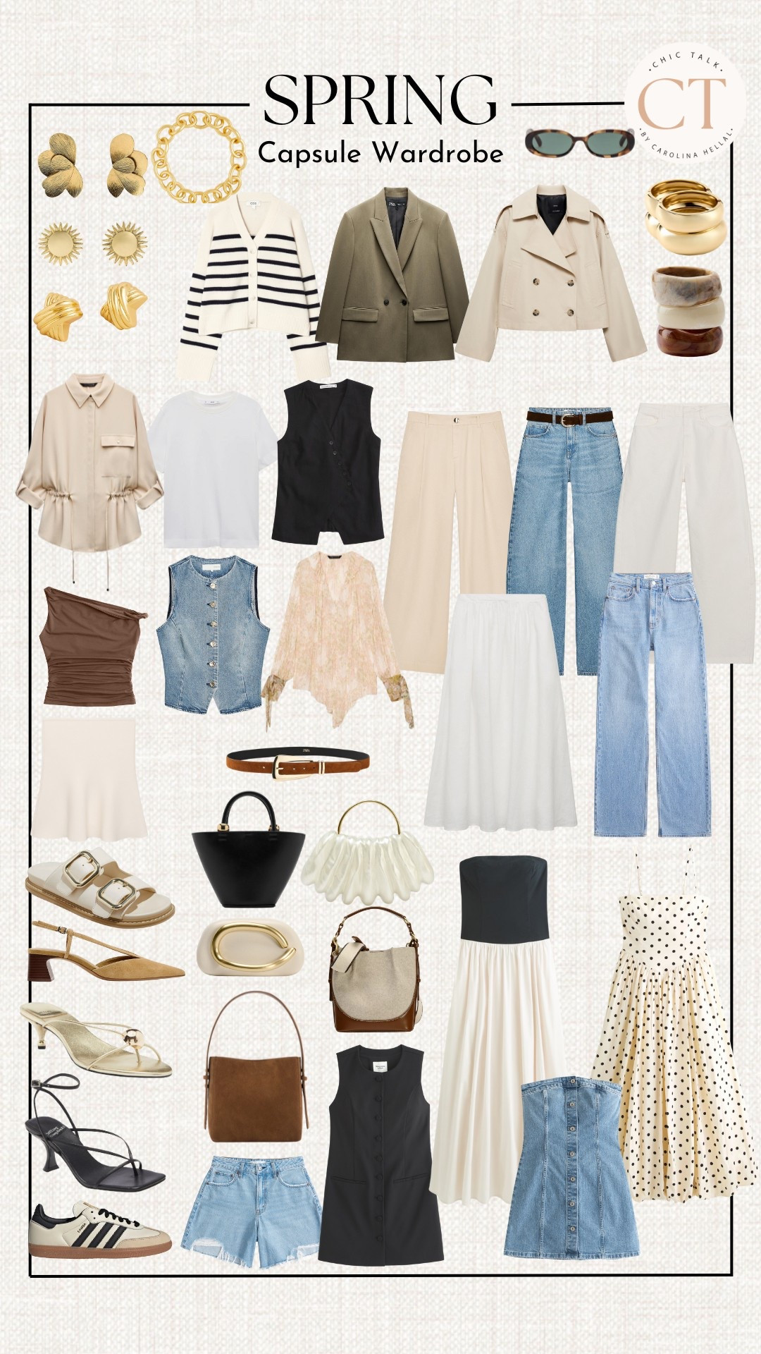 Spring capsule wardrobe 2025! A really good that features a good mix of wardrobe staples and eye catching pieces that will give you so many outfit options this season 🙌🏼🙂🤍

#LTKFindsUnder100 #LTKStyleTip #LTKSeasonal