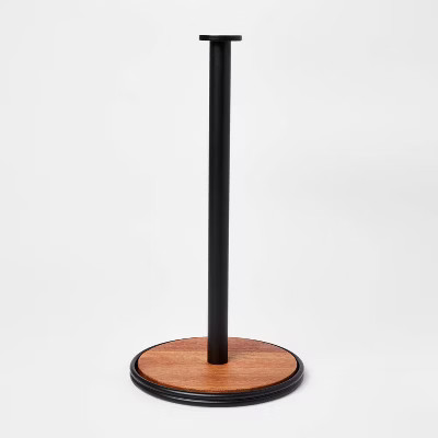 Wood Paper Towel Holder Black - Threshold™ | Target