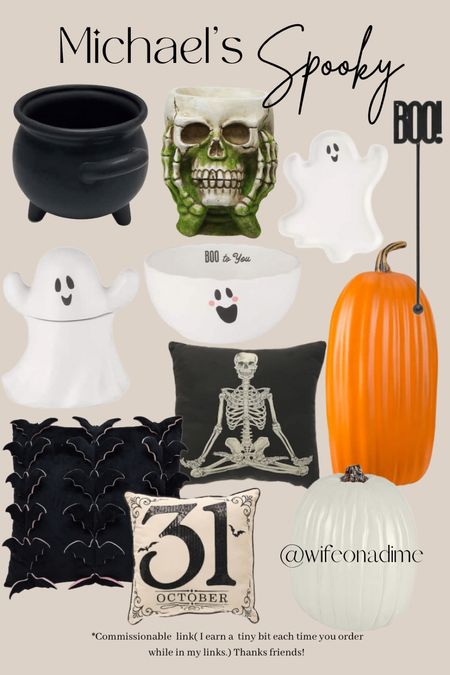 Michael’s spooky ghost decor. Cauldron, Yoga skeleton, pumpkins. 

#LTKSeasonal #LTKhome #LTKsalealert