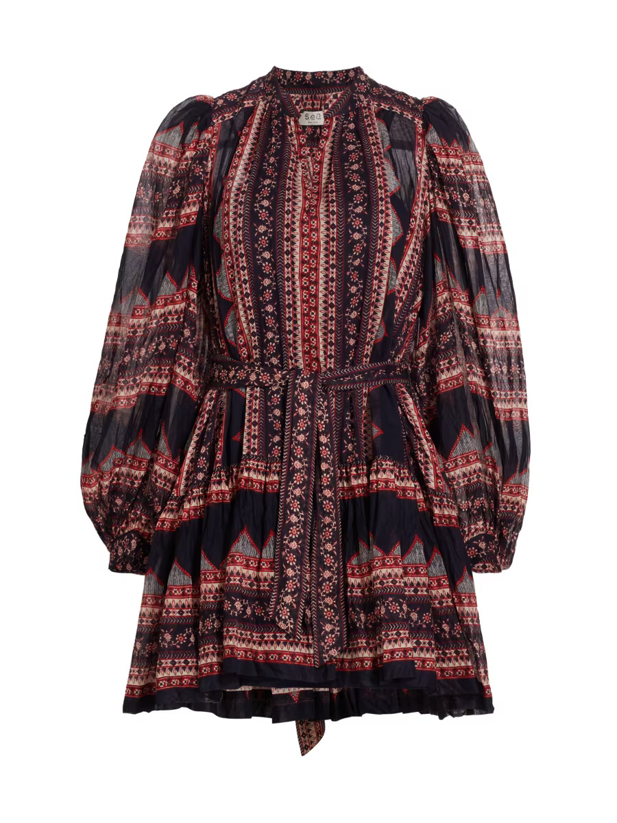 Suzie Cotton Geometric Minidress | Saks Fifth Avenue