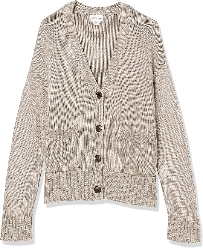 The Drop Women's Brigitte Chunky Button Front Pocket Ribbed Cardigan | Amazon (US)