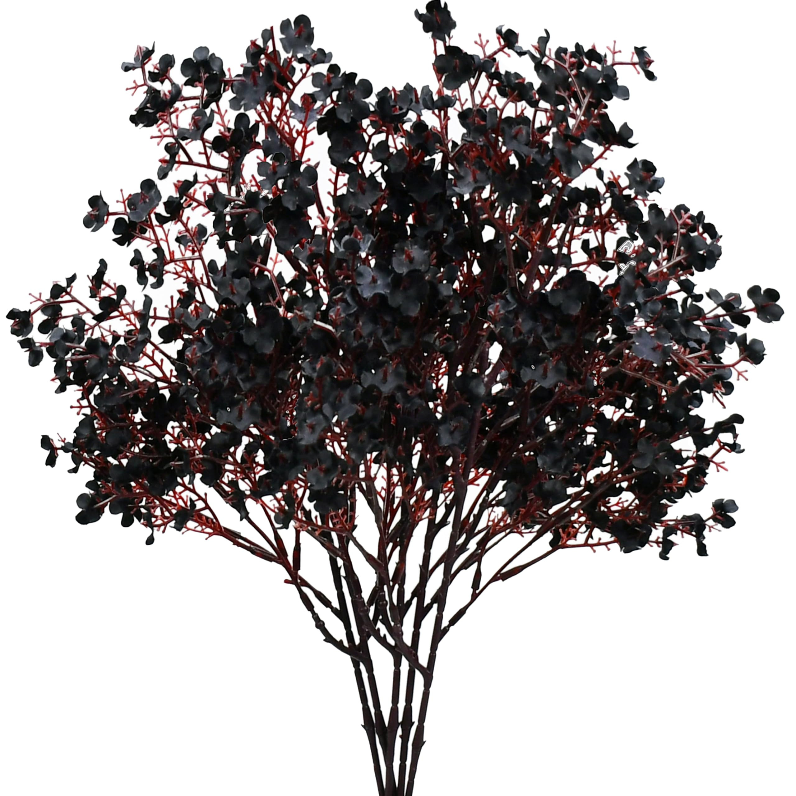 Mandy's Black Artificial Baby’s Breath Flowers 6 Bundles Silk Gypsophila with Bendable Stems fo... | Amazon (US)