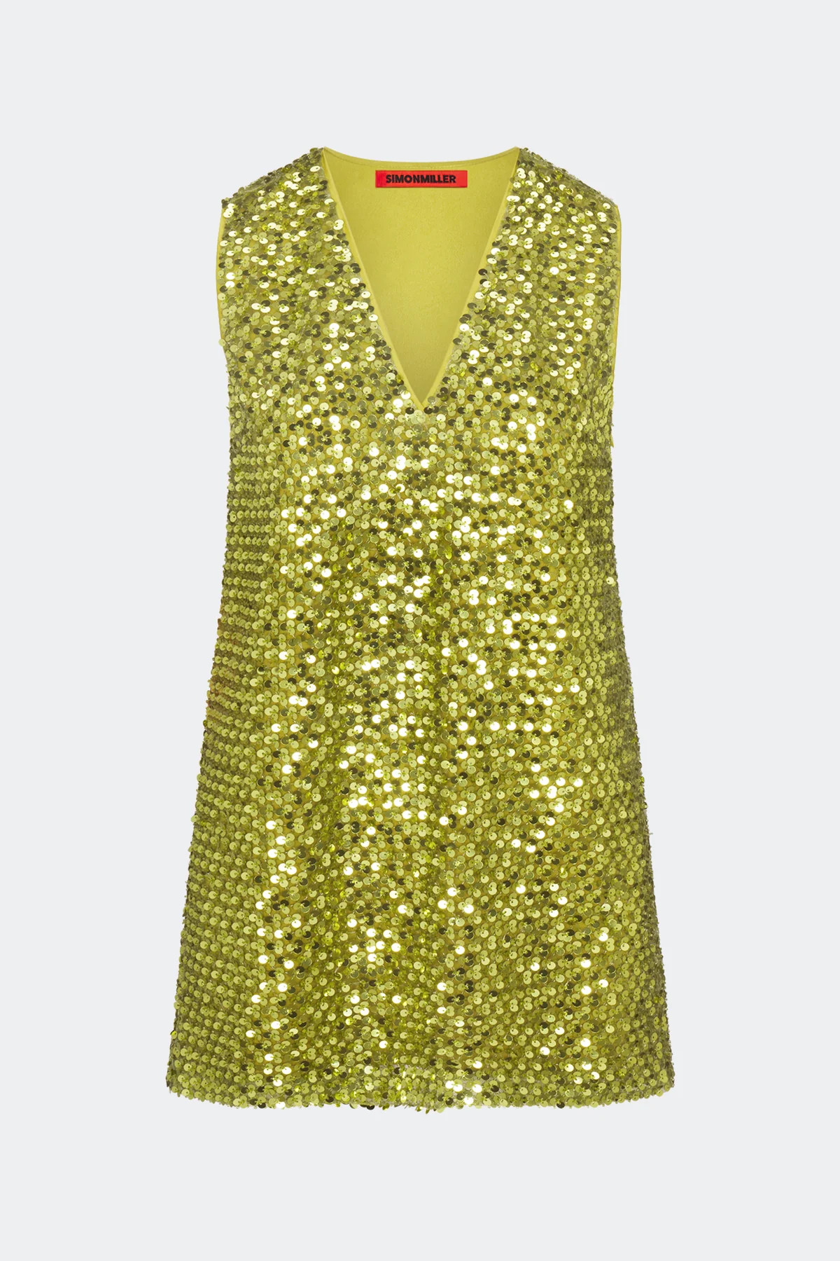 Fountain Sequin Dress In Metallic Pear | Simon Miller