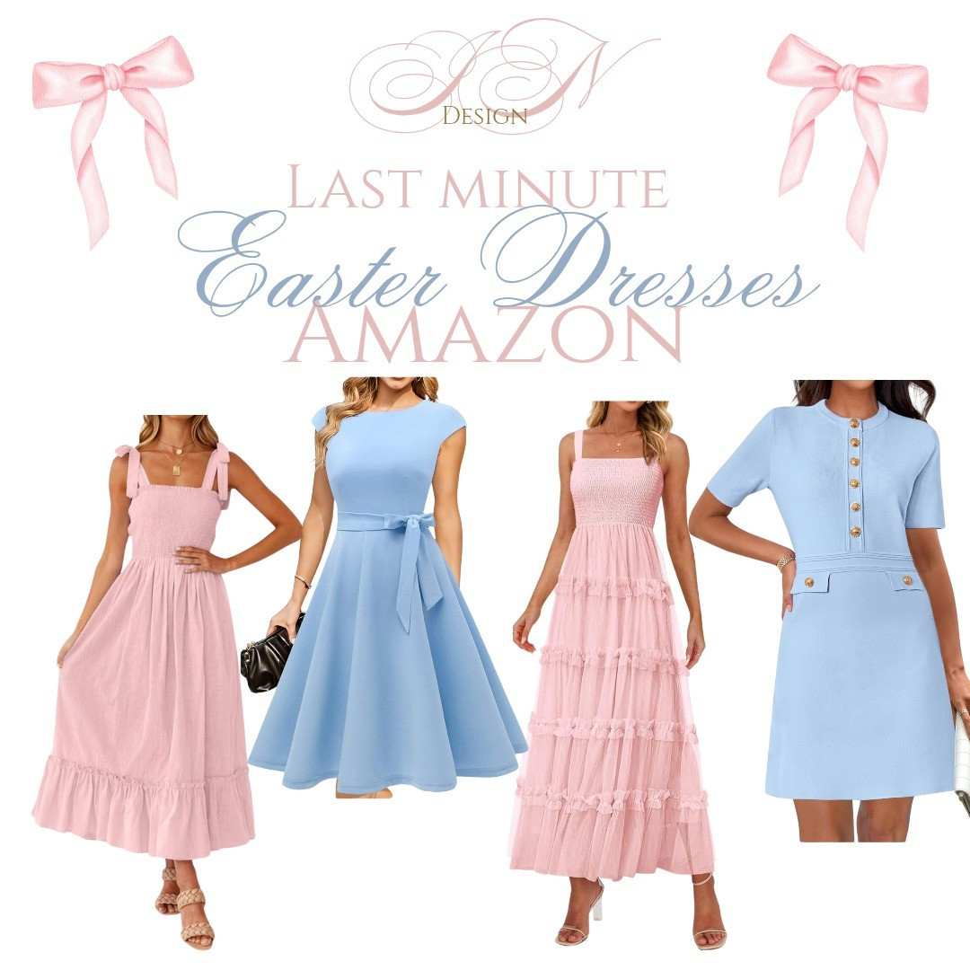 Last minute elegant Easter Amazon Dresses 🤍#easterdress #pinkeasterdress #blueeasterdress

#LTKSeasonal #LTKStyleTip #LTKBeauty