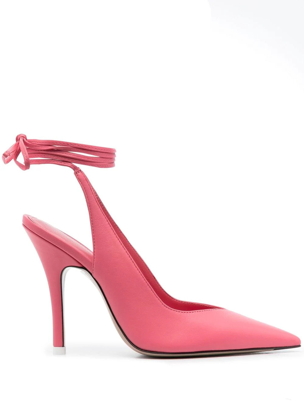 The Attico strap-detail pointed-toe pumps - Pink | Farfetch Global