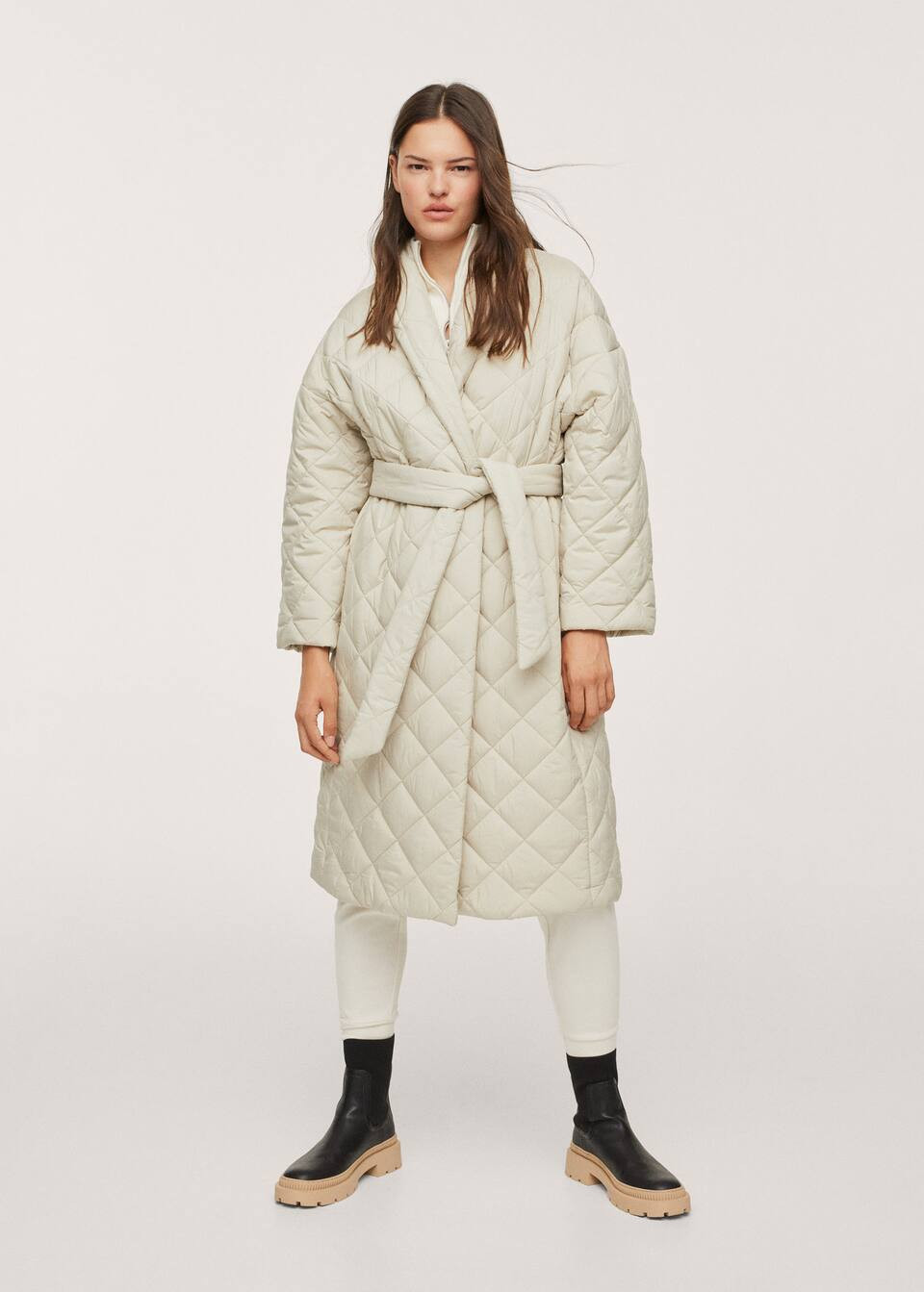 Oversize quilted coat | MANGO (US)