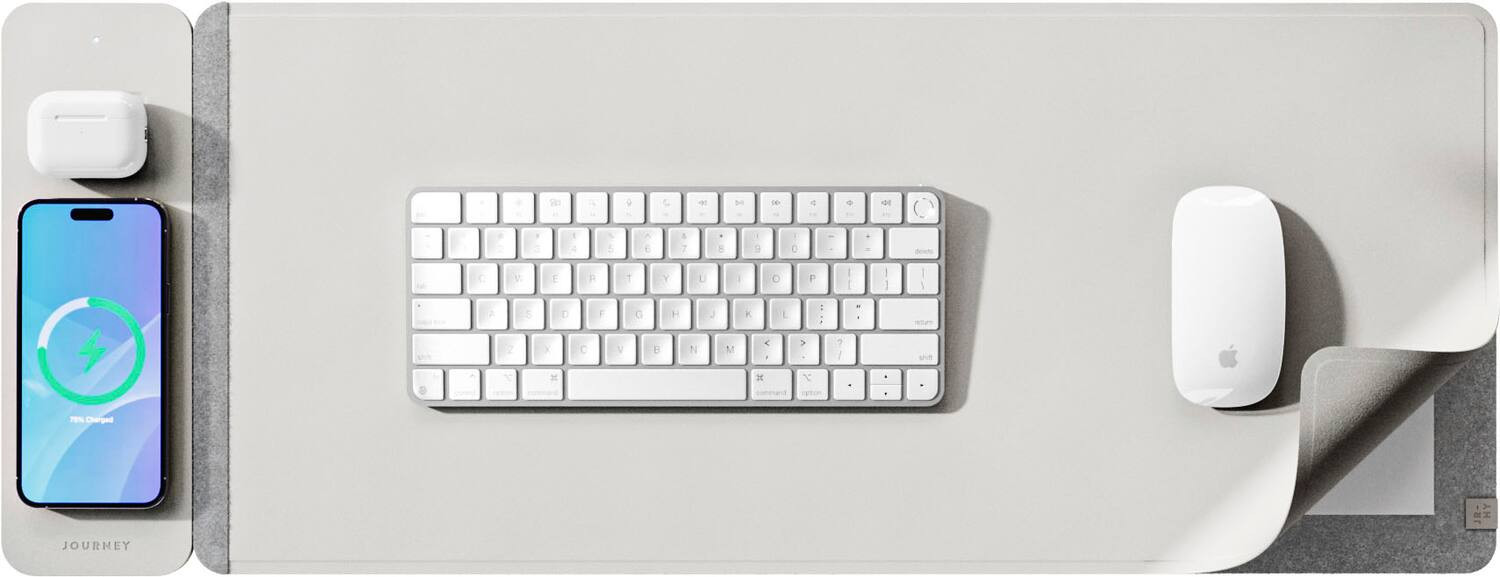 JOURNEY ALTI SLIM Wireless Charging Desk Mat Light Grey JWCDMSLG - Best Buy | Best Buy U.S.