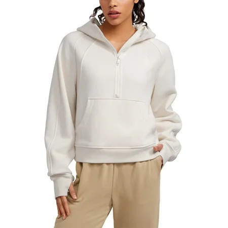 CRZ YOGA Womens Fleece Lined Hoodies Pullover Oversized Long Sleeve Casual Workout Sweatshirts | Walmart (US)