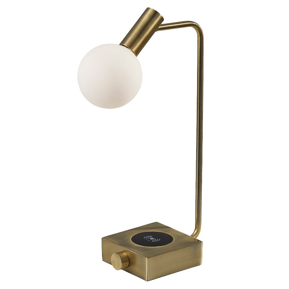 Modern Deco Wireless Charging &amp; USB Task Lamp (18") | Pottery Barn Teen