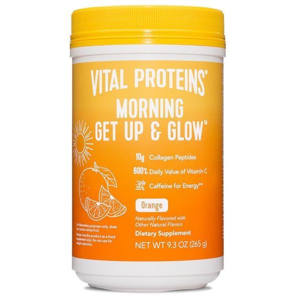 Vital Proteins Morning Get Up and Glow Orange Canister - 9.3oz | Target