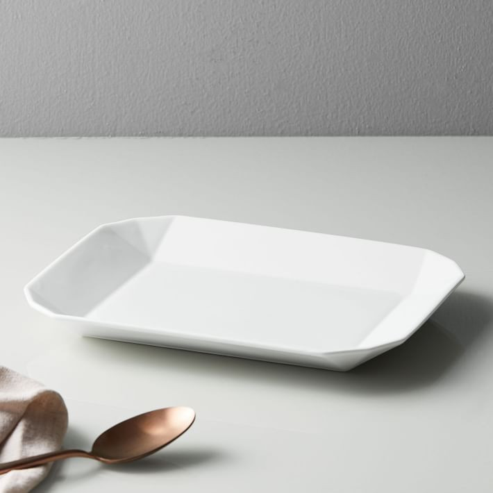 Faceted Porcelain Tray | West Elm (US)