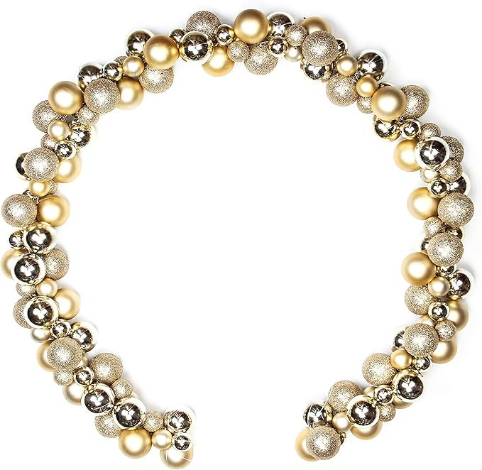 6 Feet Christmas Garland Balls Ornaments Shatterproof Christmas Bulb Garland Outdoor Indoor Hangi... | Amazon (US)