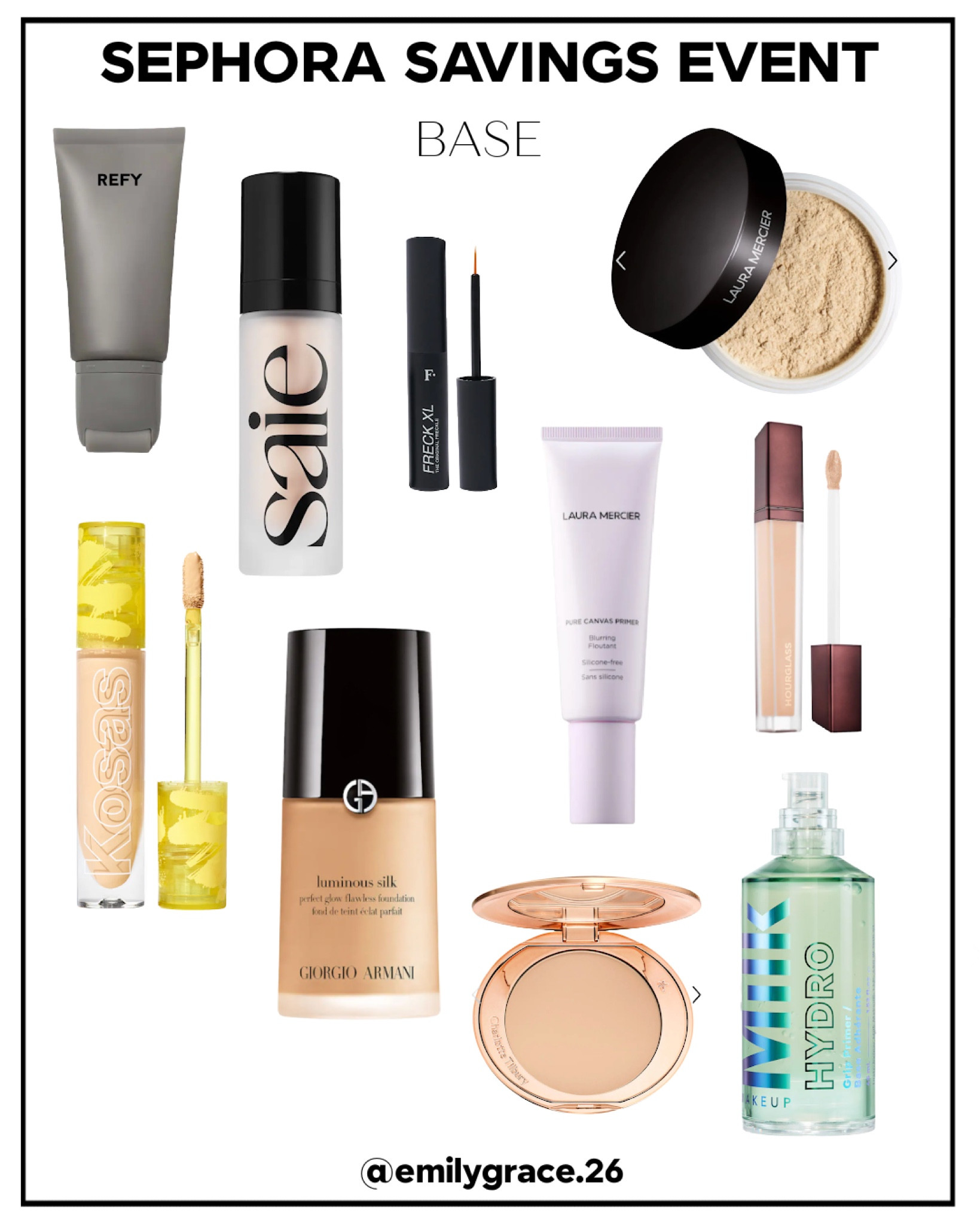 Sephora sale base picks 🛍️✨ #sephorasale 

#LTKbeauty #LTKsalealert #LTKHolidaySale