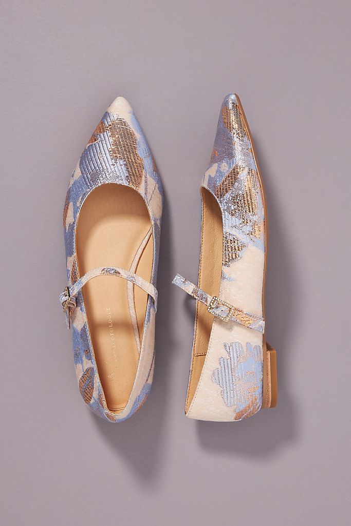 Brocade Mary Jane Flats | Anthropologie (US)