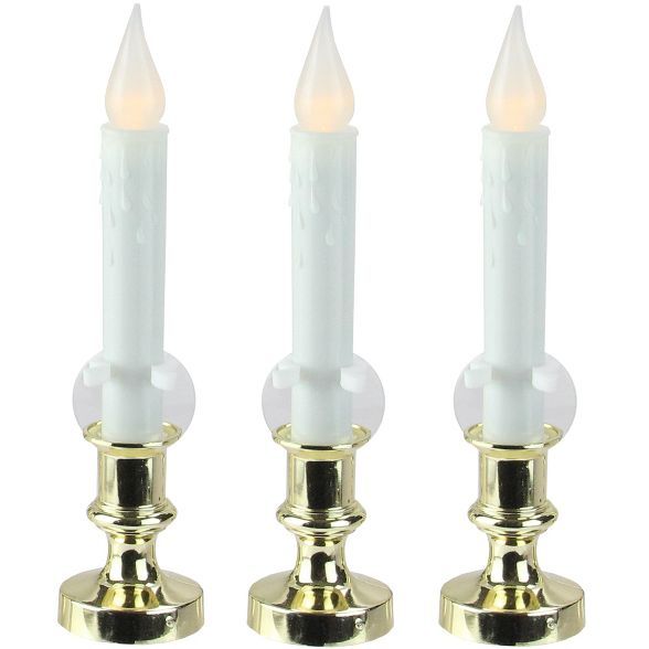 Northlight 3ct Battery Operated LED Flickering Window Christmas Candle Lamps 8.5" - Clear | Target