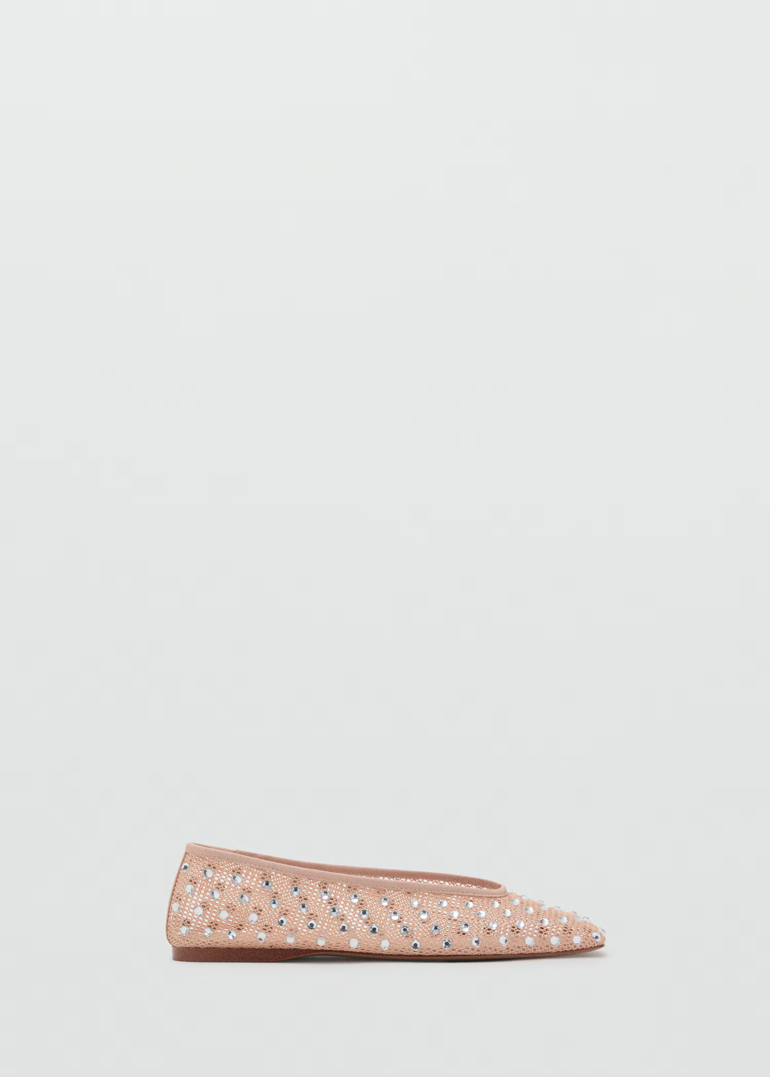 Mesh rhinestone ballet flats - Women | MANGO United Kingdom | MANGO (UK)