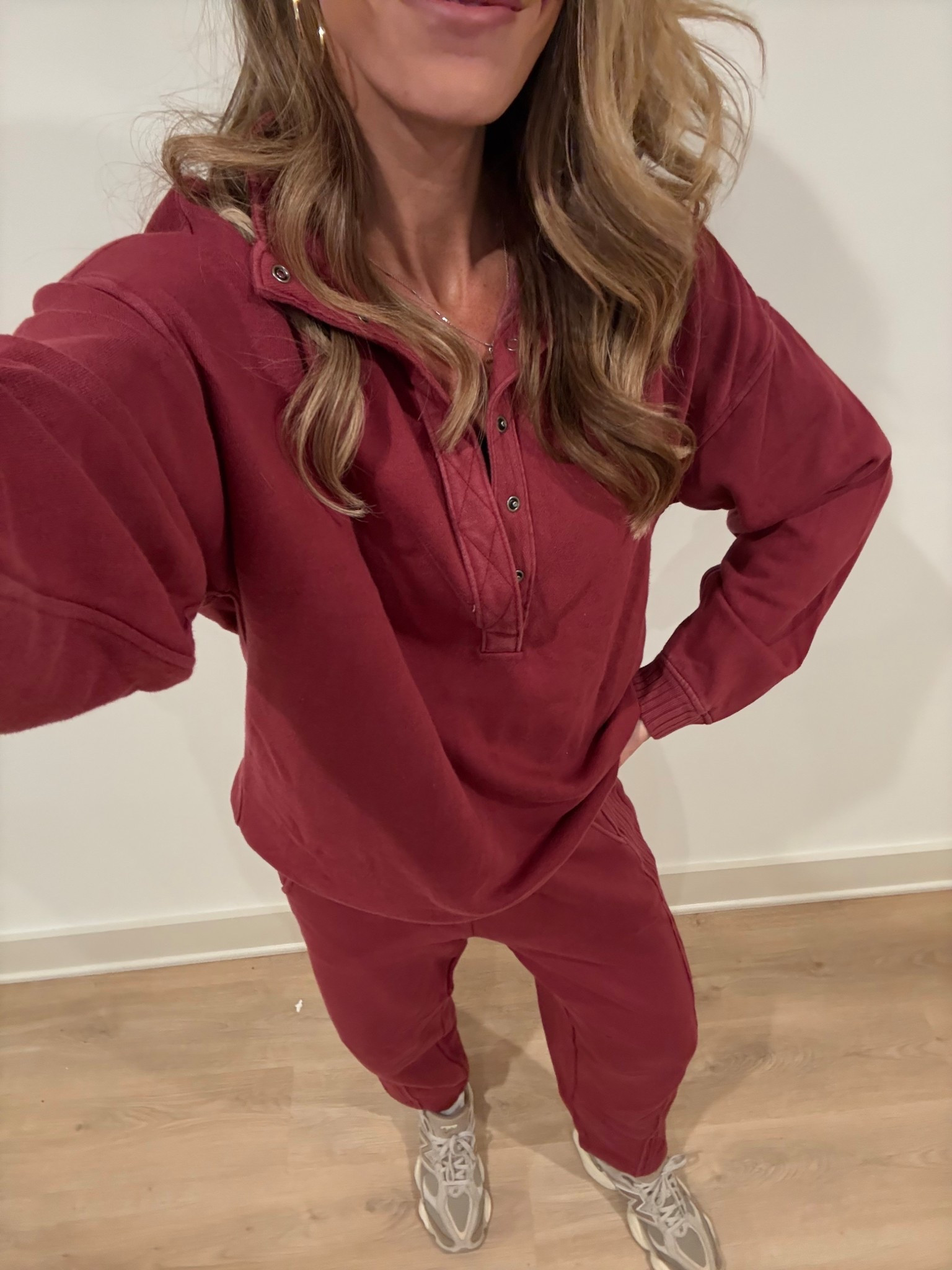 Comfy WFH lounge set outfit 
Sized down to small tall in bottoms and top. 



Bump friendly, tall girl friendly, aerie, lounge set, barrel pant, holiday outfits 

#LTKSeasonal #LTKTall #LTKHoliday