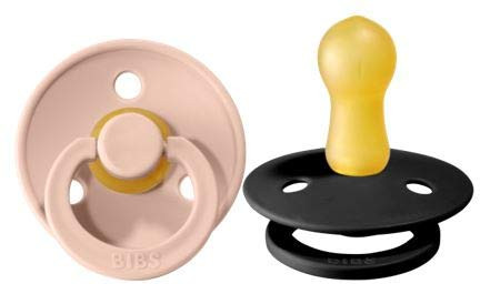 BIBS Baby Pacifier | BPA-Free Natural Rubber | Made in Denmark | Blush/Black 2-Pack (0-6 Months) | Amazon (US)