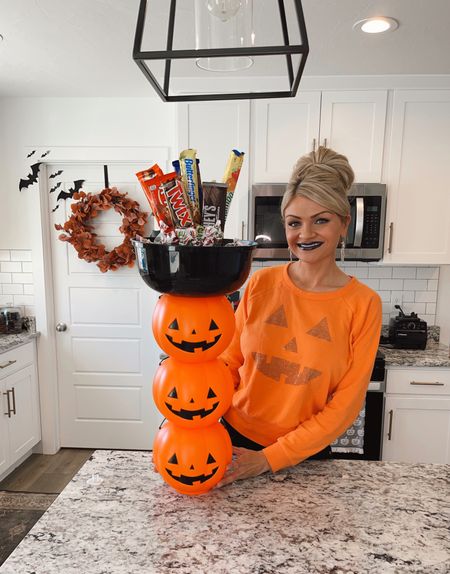 Halloween Trick or Treat Pumpkin topiary display 🎃 Linked my cute Chaser pumpkin sweatshirt and my pumpkin pails (these ones are sold out) but I did link others that are super similar and only $1.94!

#LTKhome #LTKsalealert #LTKHalloween