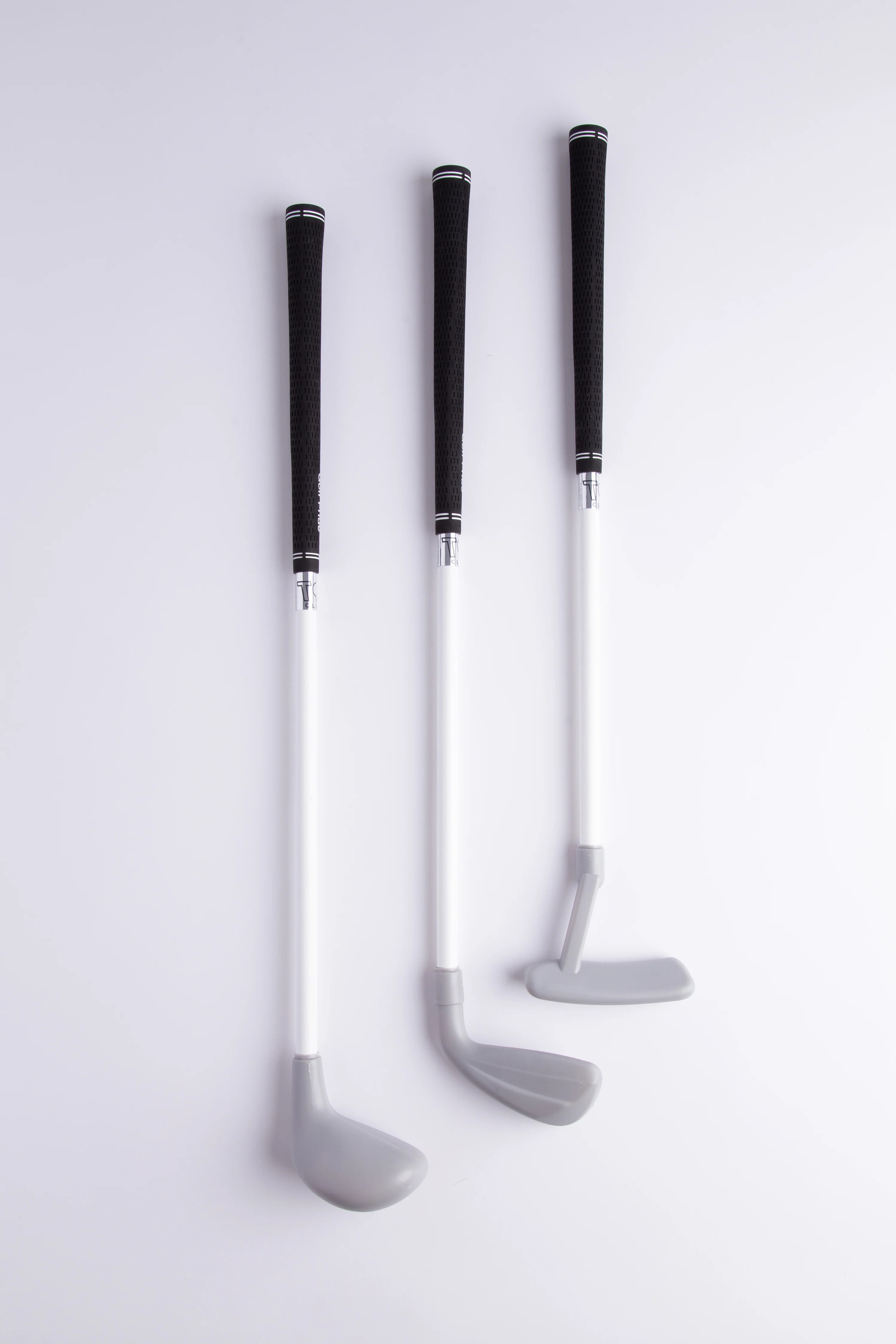 Toddler Golf Club Set - Golf Pride grips - Black and White - Up to 46" - Right and Left | Tot Clubs