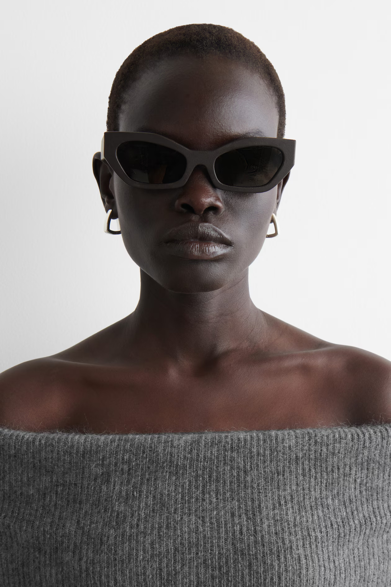 LEATHER CAT-EYE SUNGLASSES - BROWN | COS US | COS (US)