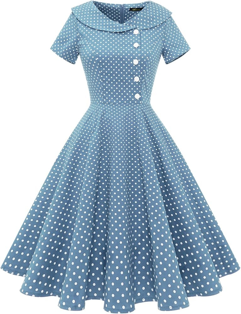 Wedtrend Women's 1950s Vintage Audrey Hepburn Style Cocktail Swing Dresses | Amazon (US)