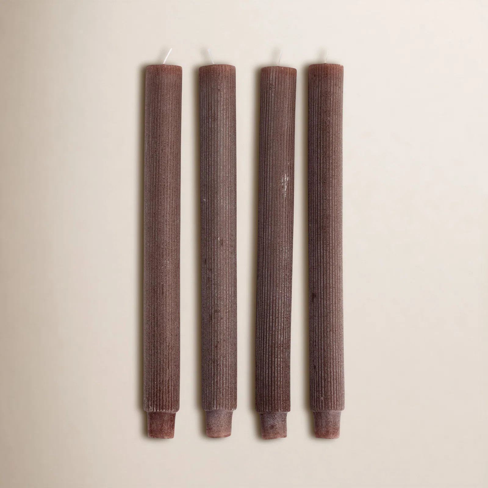 Caridad Pleated Taper Candles Unscented in Box, Set of 12 | Joss & Main