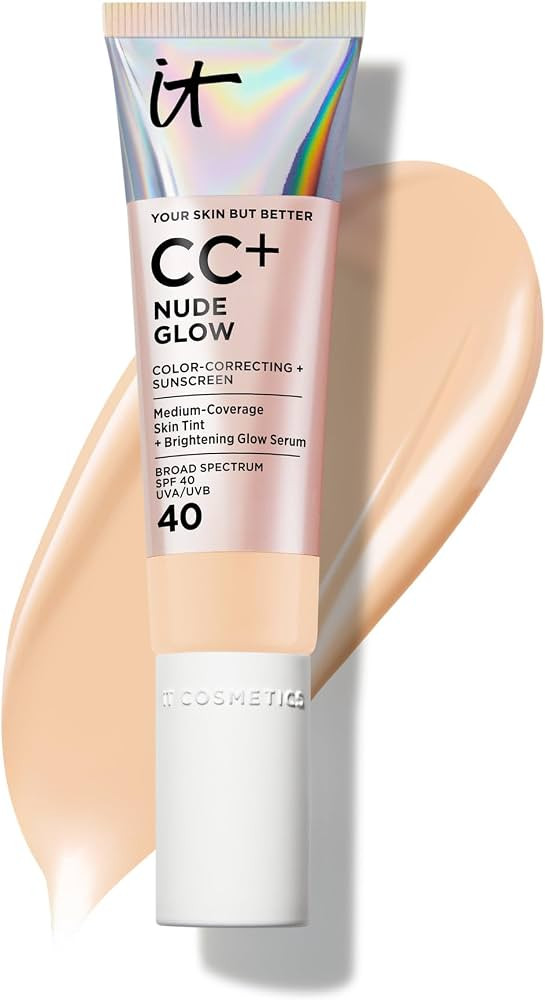 IT Cosmetics CC+ Cream Nude Glow Foundation with SPF 40 - Healthy Glow Tint | Amazon (US)