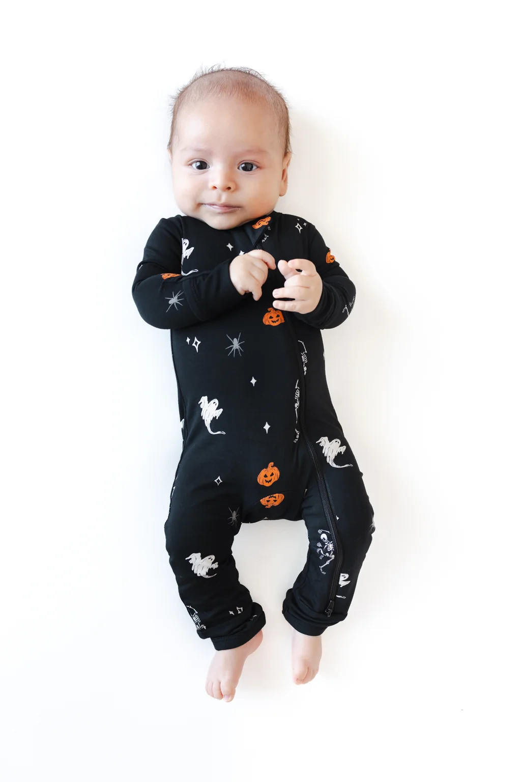 Zippered Romper in Halloween Friends | Kyte Baby