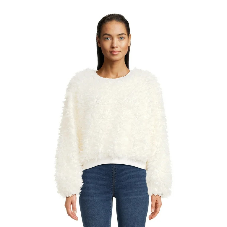 No Boundaries Juniors Yeti Pullover, Sizes XS-3XL | Walmart (US)