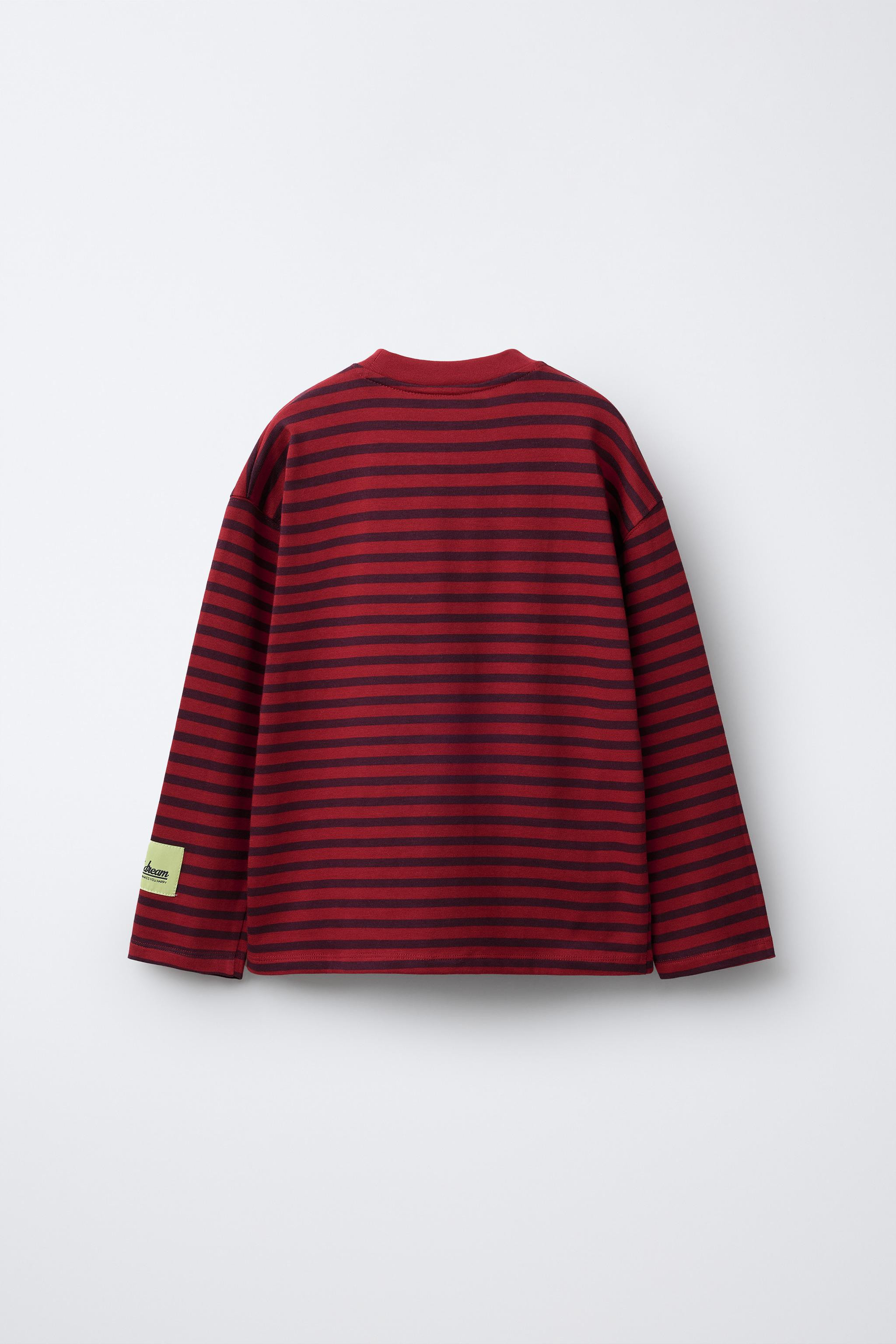 STRIPED TEXT T-SHIRT | Zara US
