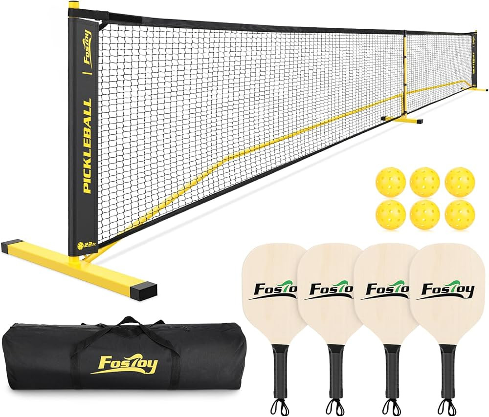 Pickleball Net, Pickleball Set with Fiberglass Paddles, Portable Pickleball Game Net System for D... | Amazon (US)