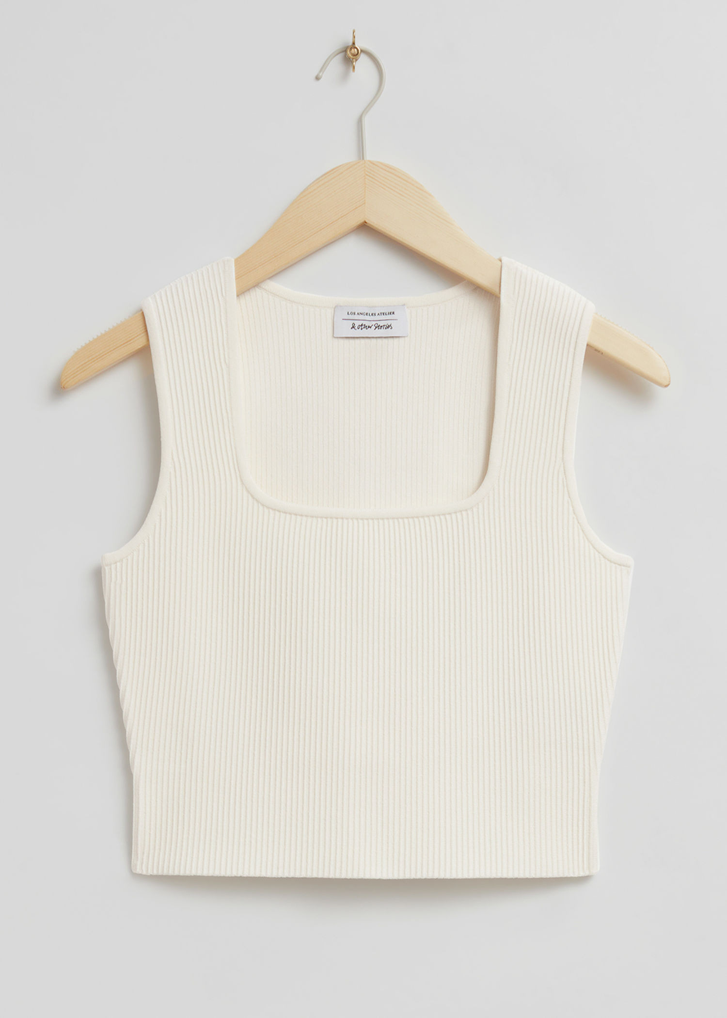 Fitted Square-Neck Ribbed Top | & Other Stories US