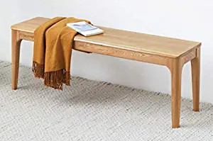 MU RONG Dining Bench Wood Bench Solid Oak Natural Color Bench Indoor Dining Room Table Home Bedro... | Amazon (US)