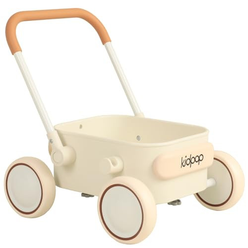 Kidpop PULA 2-in-1 Push and Pull-Along Wagon, Baby Push Walker for First Learner from 7 Month to 4 Year, One Year Birthday Gifts, Sturdy and Safe, Indoors and Outdoors (White) | Amazon (US)