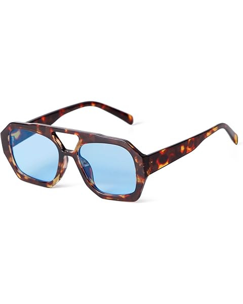 ADE WU Trendy Aviator Sunglasses for Women Men Retro Vintage Oversized 70s Thick Pilot Style Sun ... | Amazon (US)