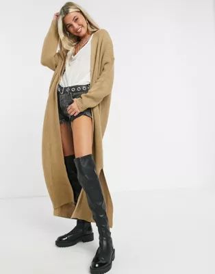 Topshop maxi cardigan in oatmeal | ASOS (Global)