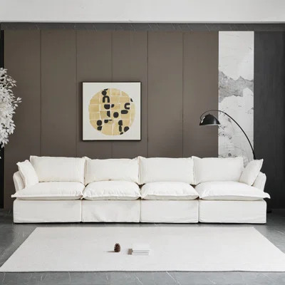 Keiyona 146'' Modular Sectional Sofa Cloud Couch for Living Room | Wayfair North America