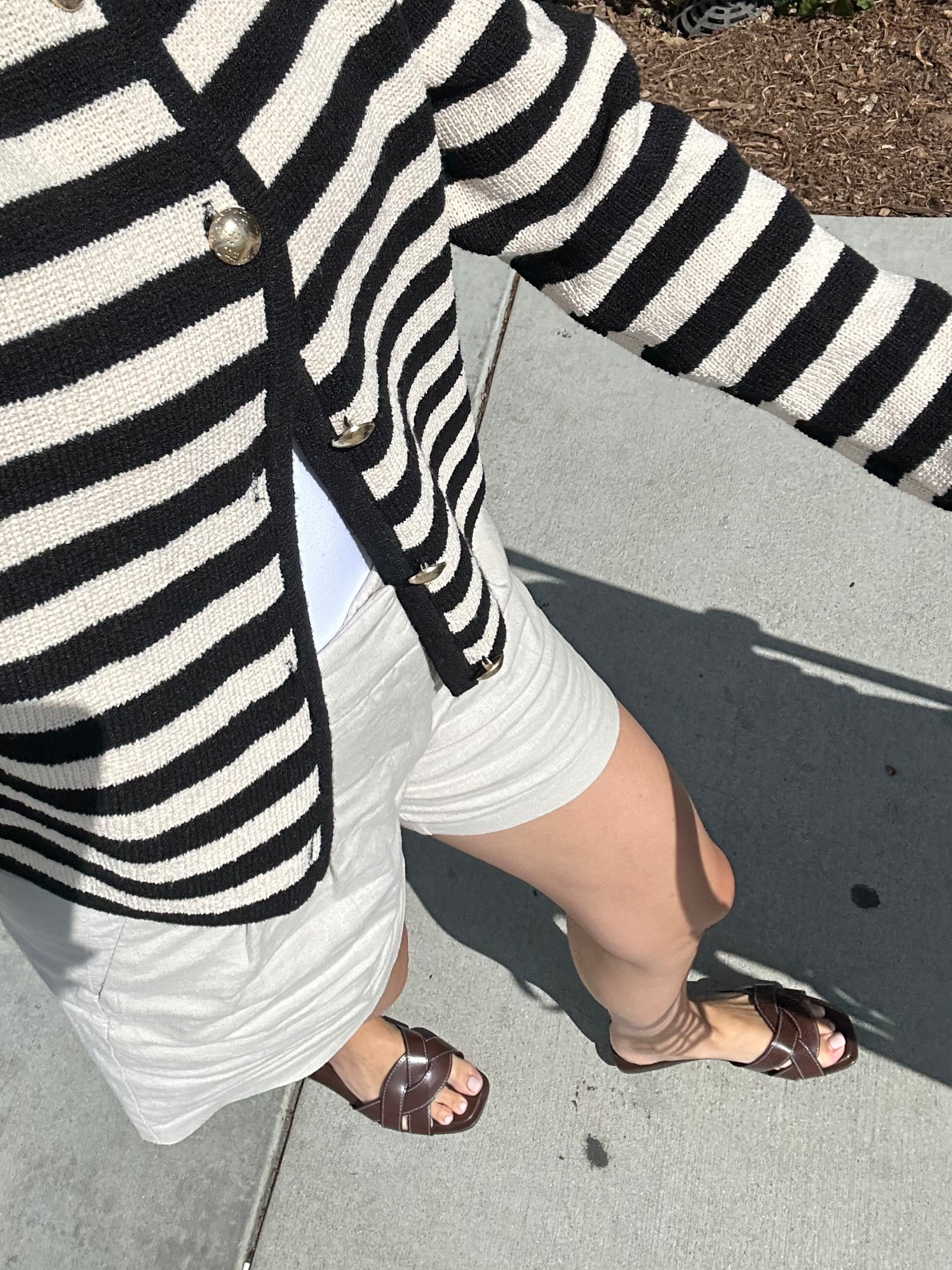 Can’t seem to link the sandals but I posted same ones just diff color but you can find the brown ones on the website too!!