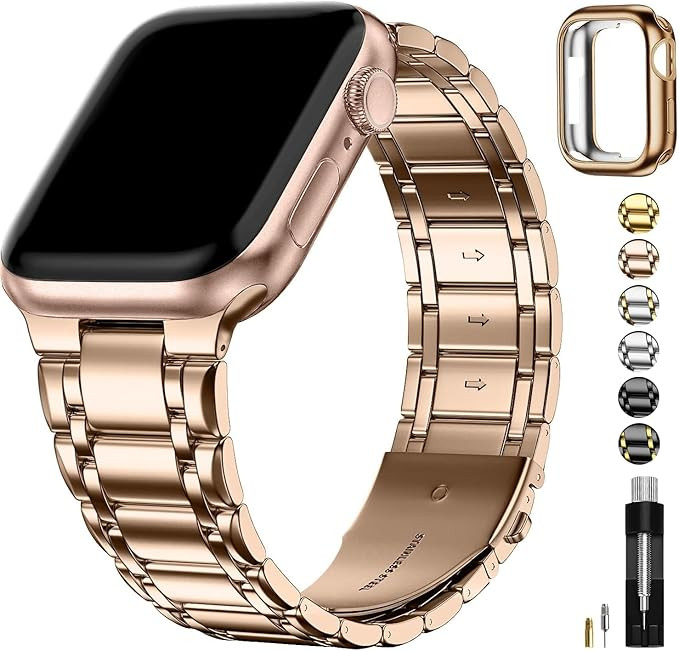Fullmosa Bands Compatible Apple Watch 41mm 40mm 38mm 49mm 45mm 44mm 42mm, Stainless Steel iWatch ... | Amazon (US)