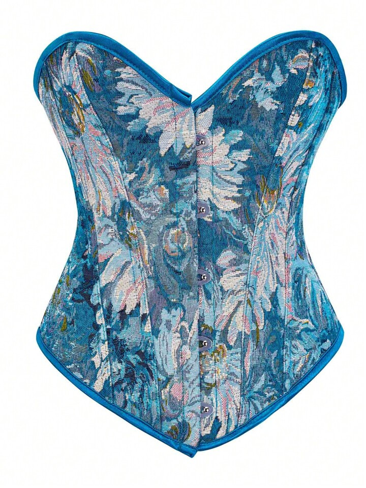 Plus Size Floral Print Lace Up Back Tube Top | SHEIN