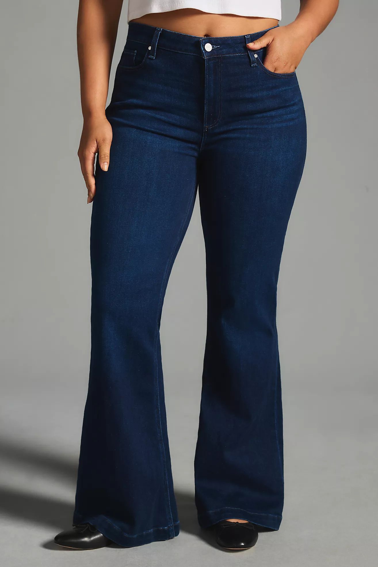 PAIGE Genevieve High-Rise Flare Jeans | Anthropologie (US)