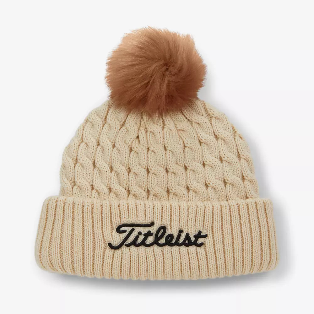 Titleist Cable Knit Pom Pom, Bone | PGA TOUR Superstore